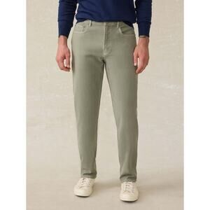 34x26 Faherty Stretch Terry 5 Pocket Pants Men’s Green Straight Casual Preppy